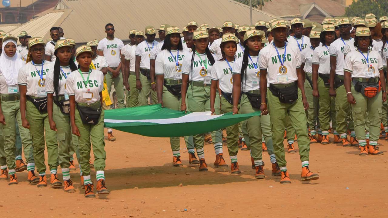 Corps members during a parade
